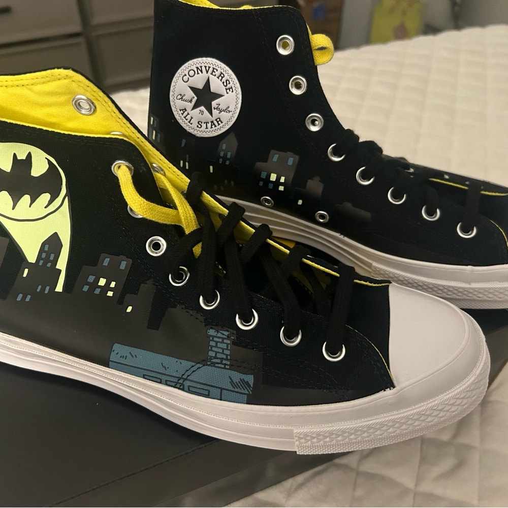 Converse Gotham City High-Tops in Black and Yellow